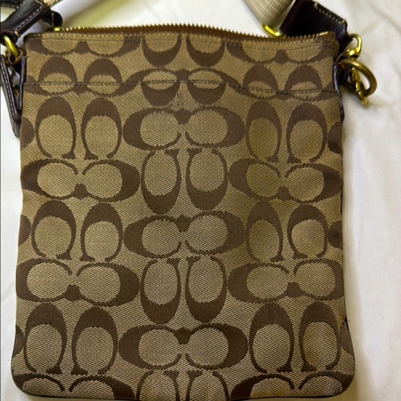 Coach Signature Turnlock Swingpack‎ Crossbody | Canvas & Leather Trim - Picture 14 of 14